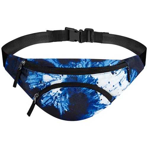 Tie Dye Blue Fanny Pack