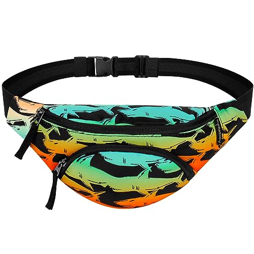 Shark Gradient Orange Fanny Pack