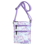 Tie Dye Purple Leather Crossbody Purse