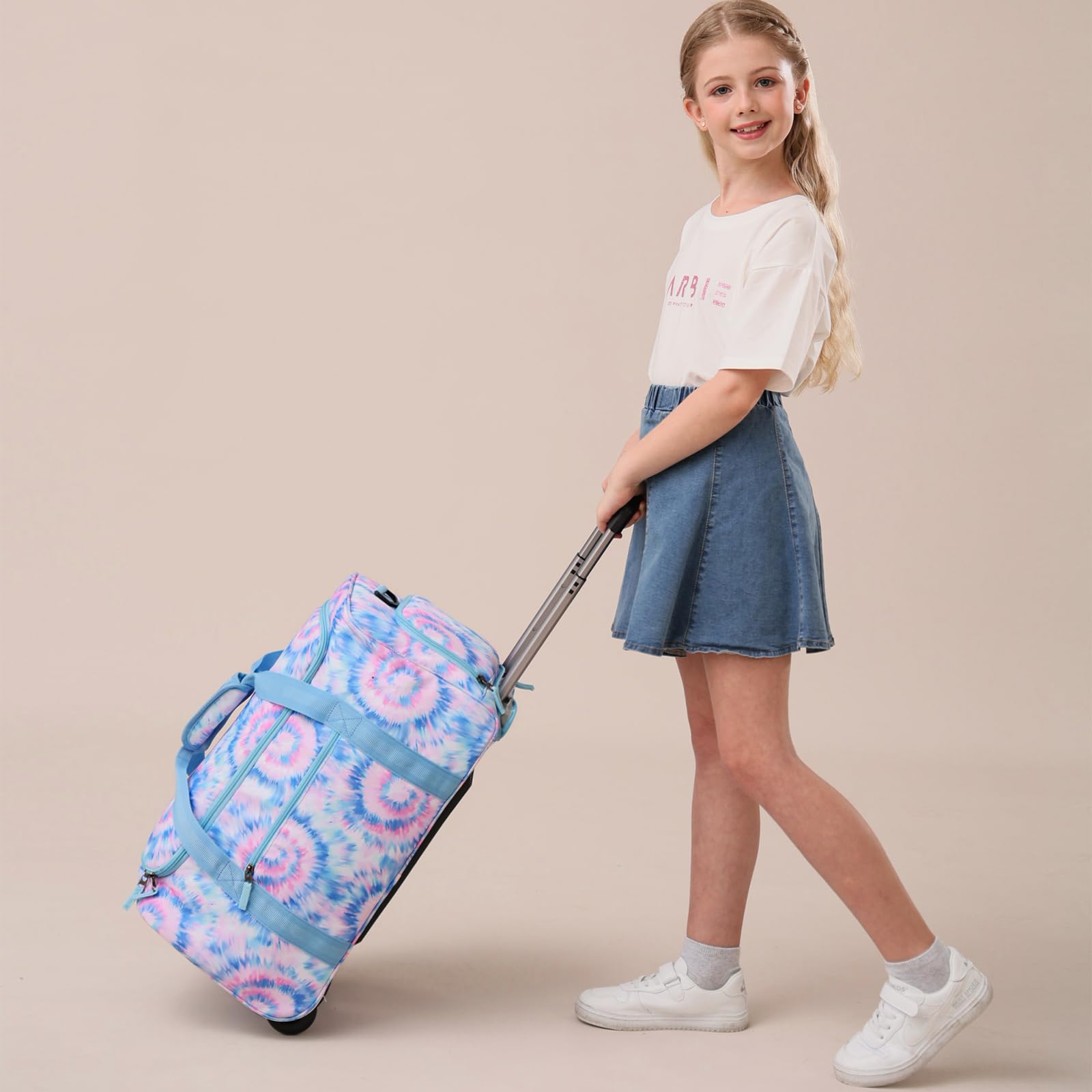 Unicorn Purple Rolling Duffle Bag