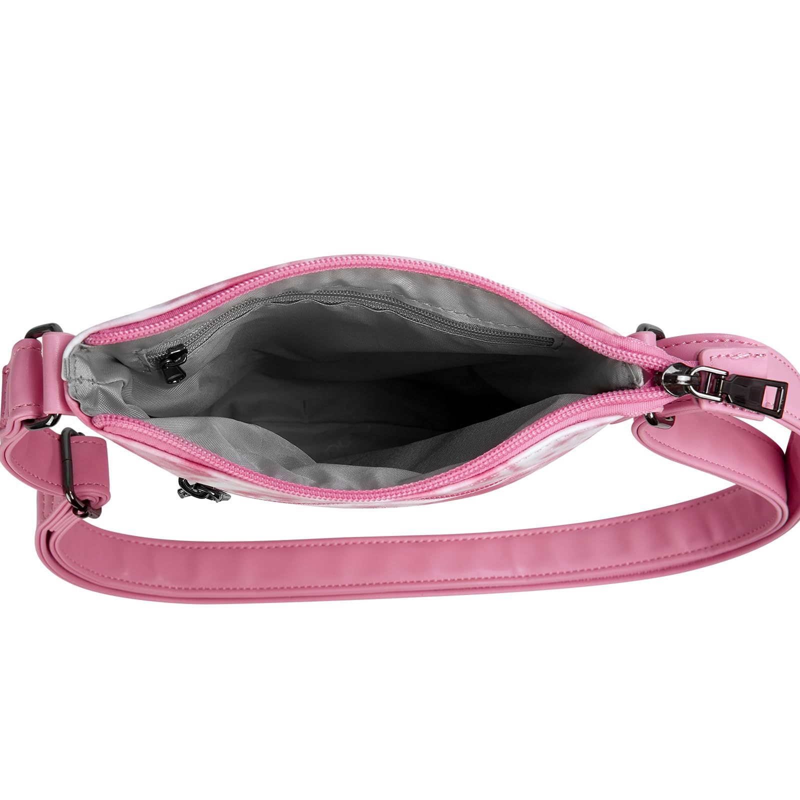 Tie Dye Pink Leather Crossbody Purse