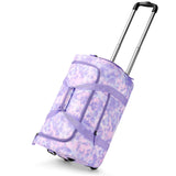 Tie Dye Purple Rolling Duffle Bag