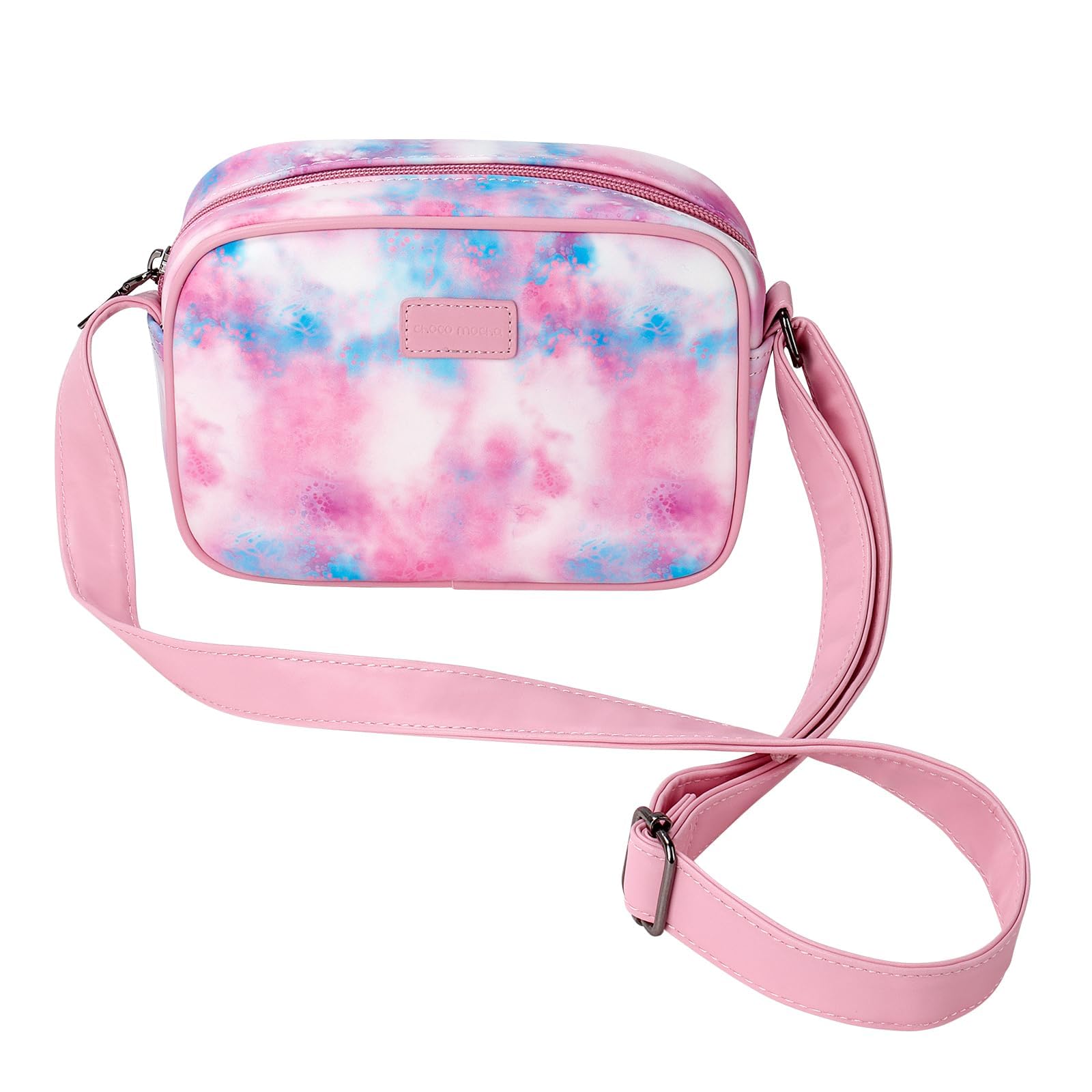 Tie Dye Gradient Pink Leather Crossbody Bag