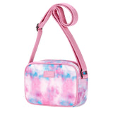 Tie Dye Gradient Pink Leather Crossbody Bag