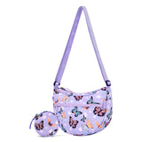 Butterfly Purple Moon Crossbody Purse