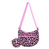 Leopard Pink Moon Crossbody Purse