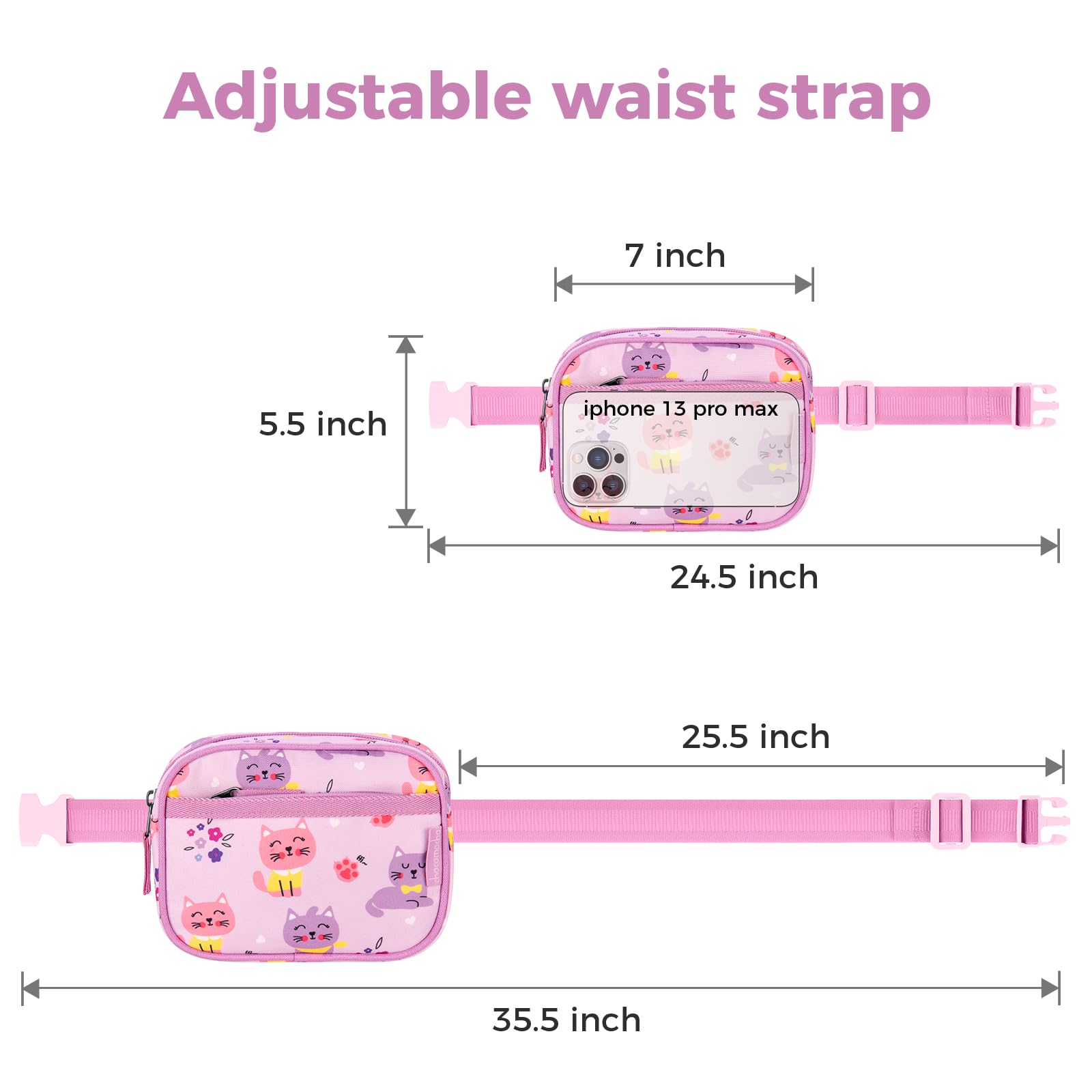 Cat Pink Toddler Fanny Pack