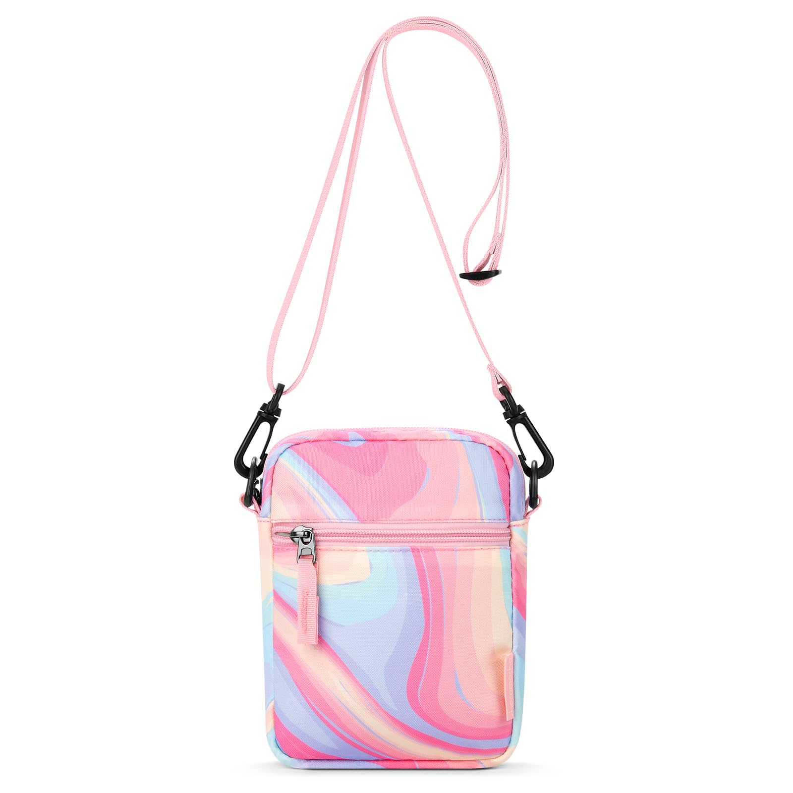 Fluid Colorful Pink Crossbody Purse Small