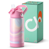 Fluid Colorful Pink Water Bottle 14Oz