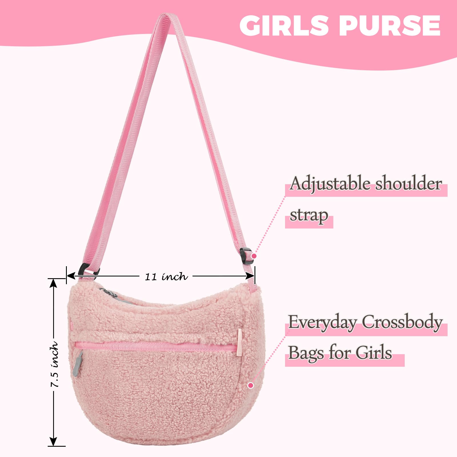 Cashmere Pink Moon Crossbody Purse