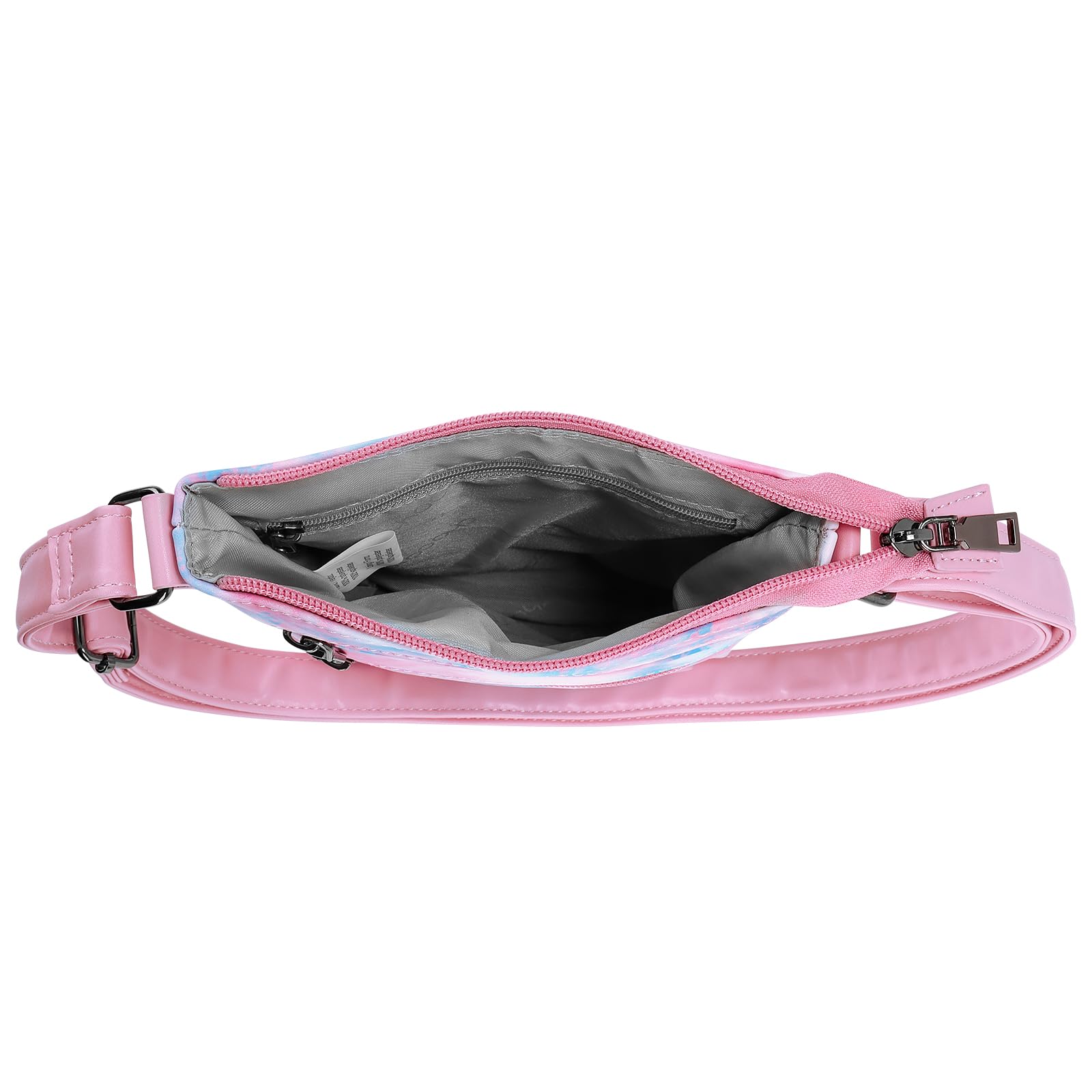 Tie Dye Gradient Pink Leather Crossbody Purse