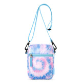 Tie Dye Swirl Blue Crossbody Purse Small