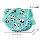 Panda Blue Saddle Crossbody Purse