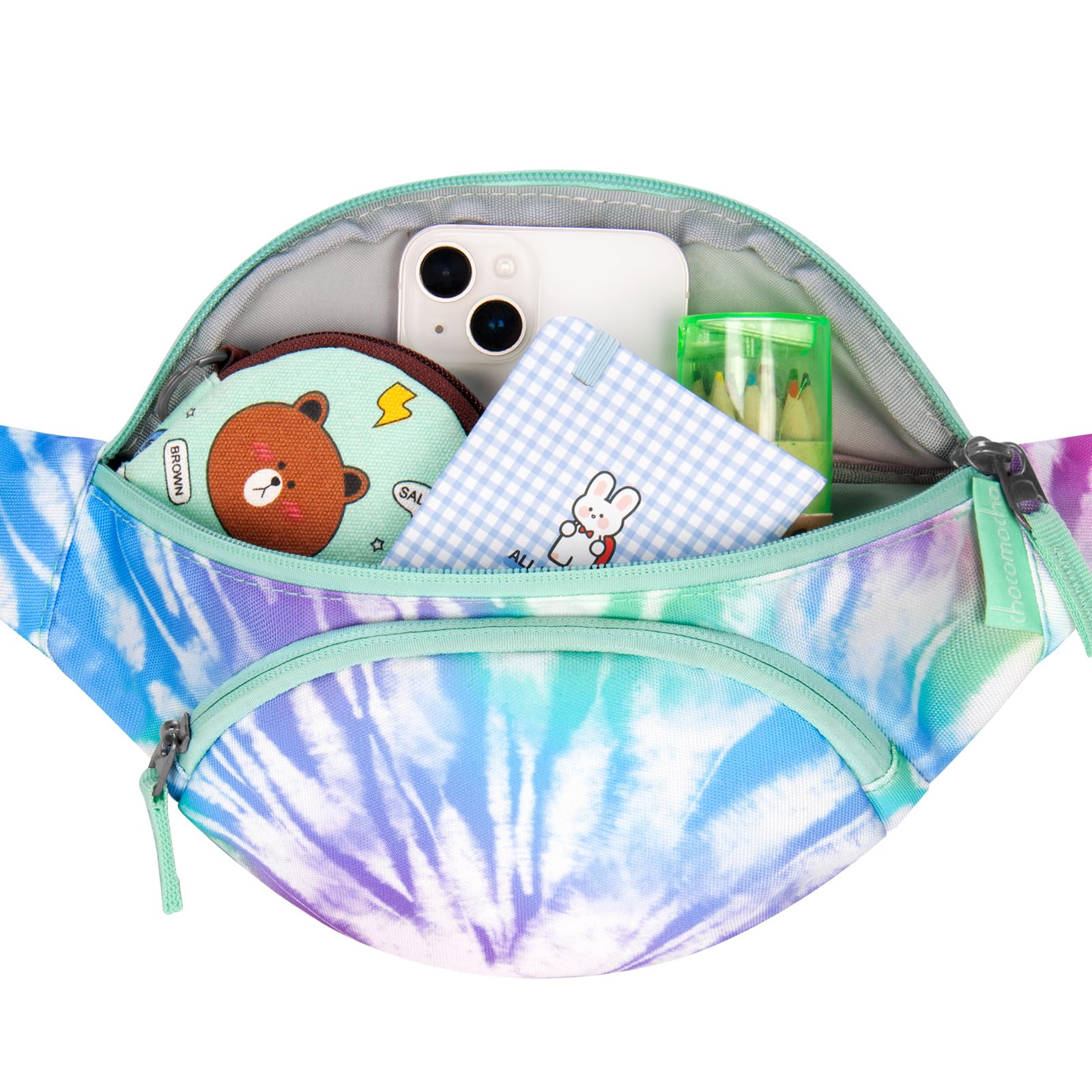 Tie Dye Gradient Teal Fanny Pack