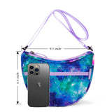 Galaxy Purple Moon Crossbody Purse