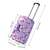 Butterfly Purple Rolling Duffle Bag