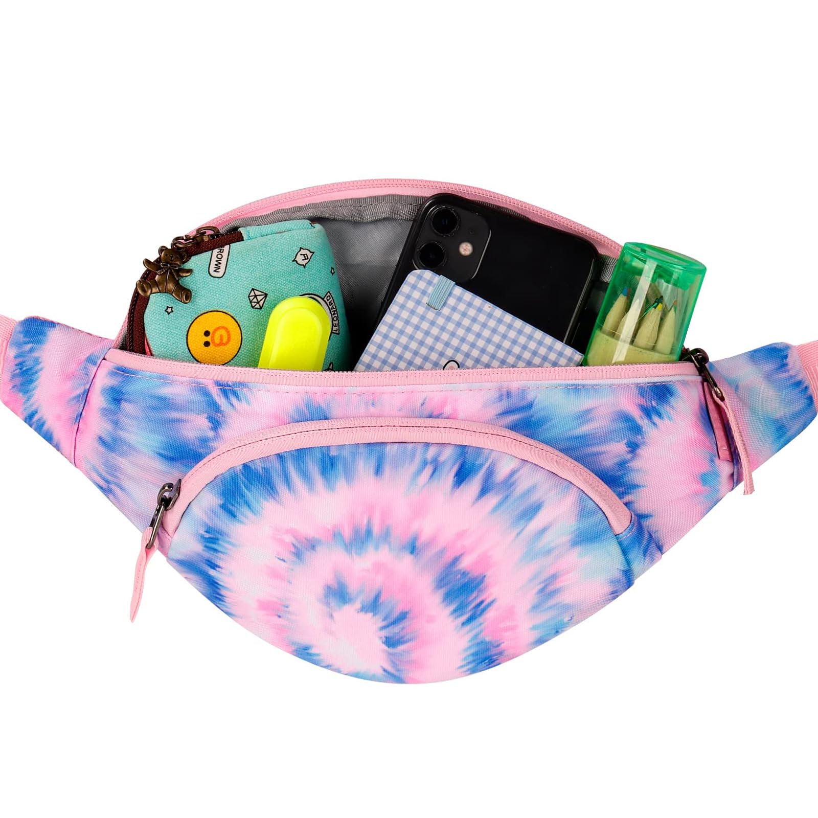 Tie Dye Swirl Blue Fanny Pack