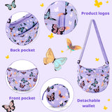 Butterfly Purple Moon Crossbody Purse