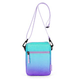 Sparking Gradient Colorful Purple Crossbody Purse Small