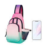 Sparking Gradient Colorful Pink Sling Crossbody Purse