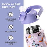 Butterfly Purple Water Bottle 18Oz