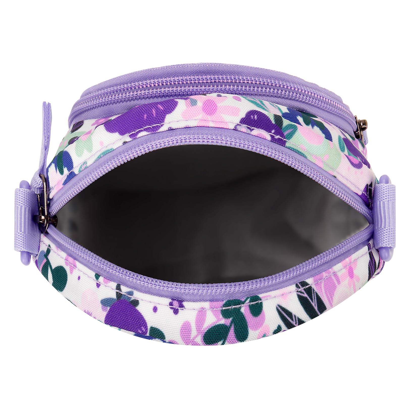 Floral Purple Arch Crossbody Purse