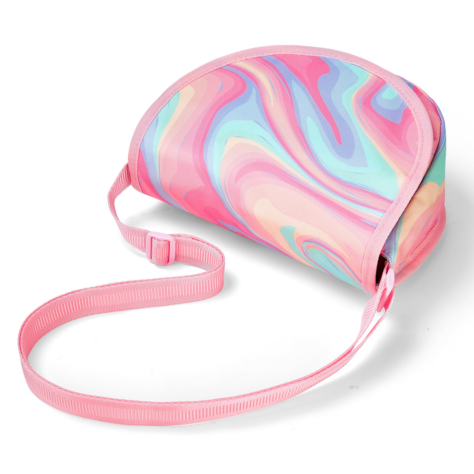 Fluid Colorful Pink Saddle Crossbody Purse