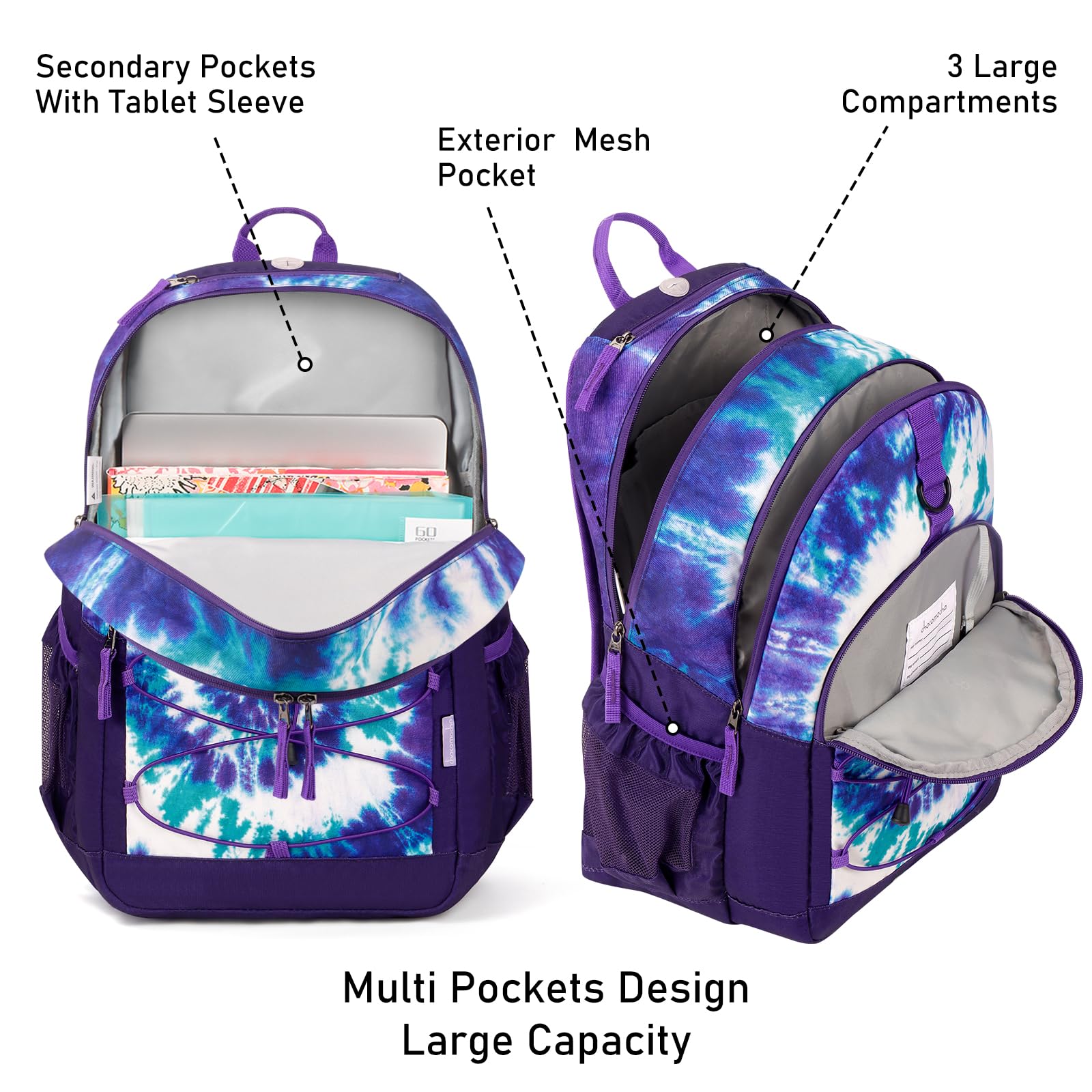 Tie Dye Swirl Purple Backpack