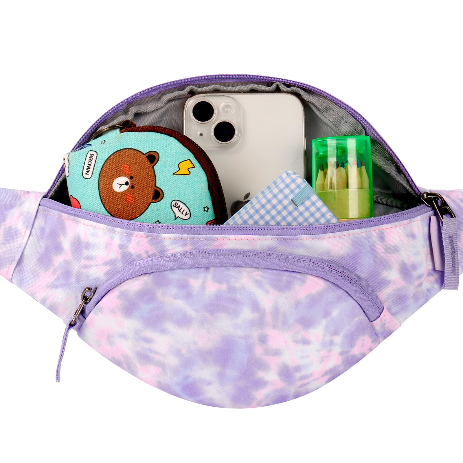 Tie Dye Purple Fanny Pack