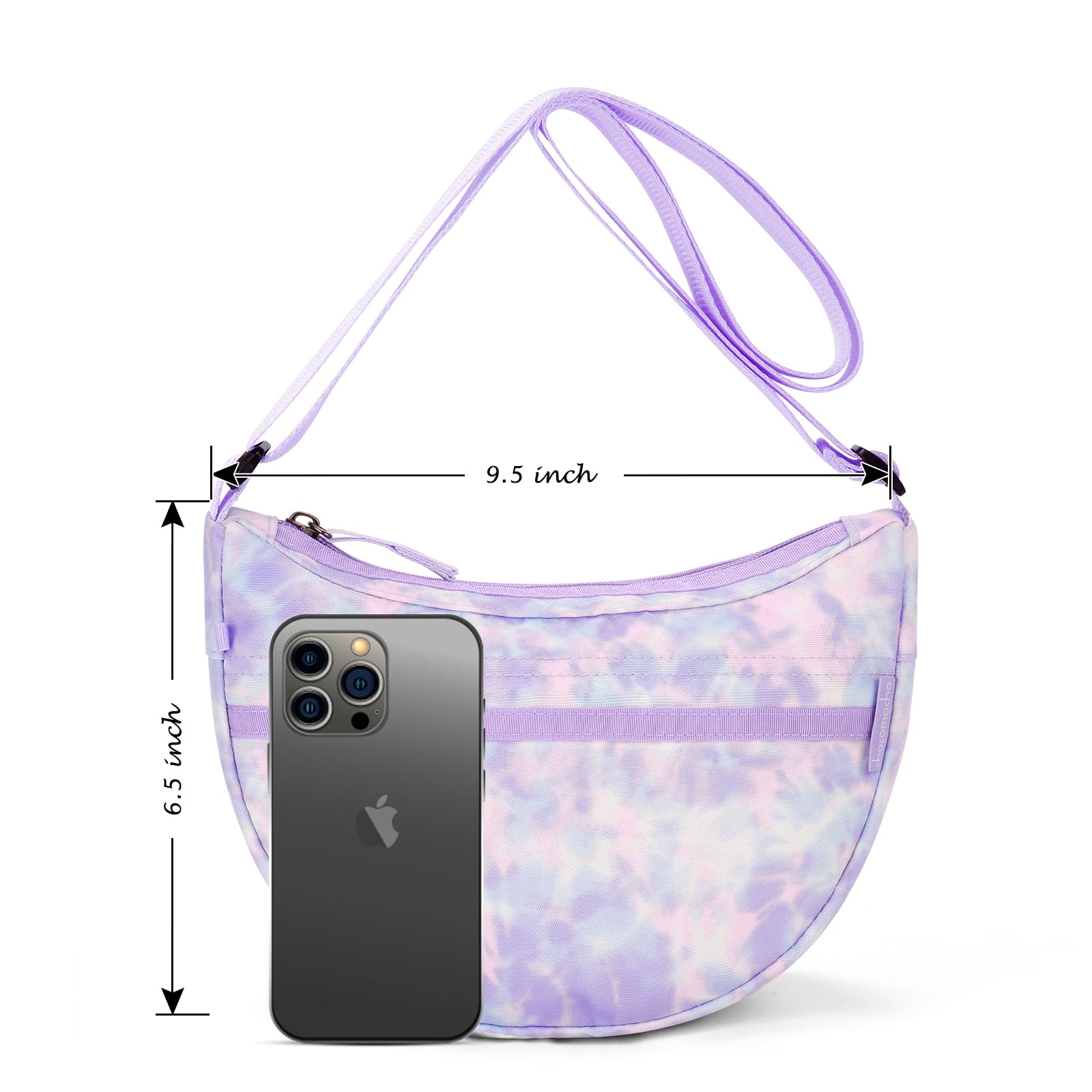 Tie Dye Purple Moon Crossbody Purse