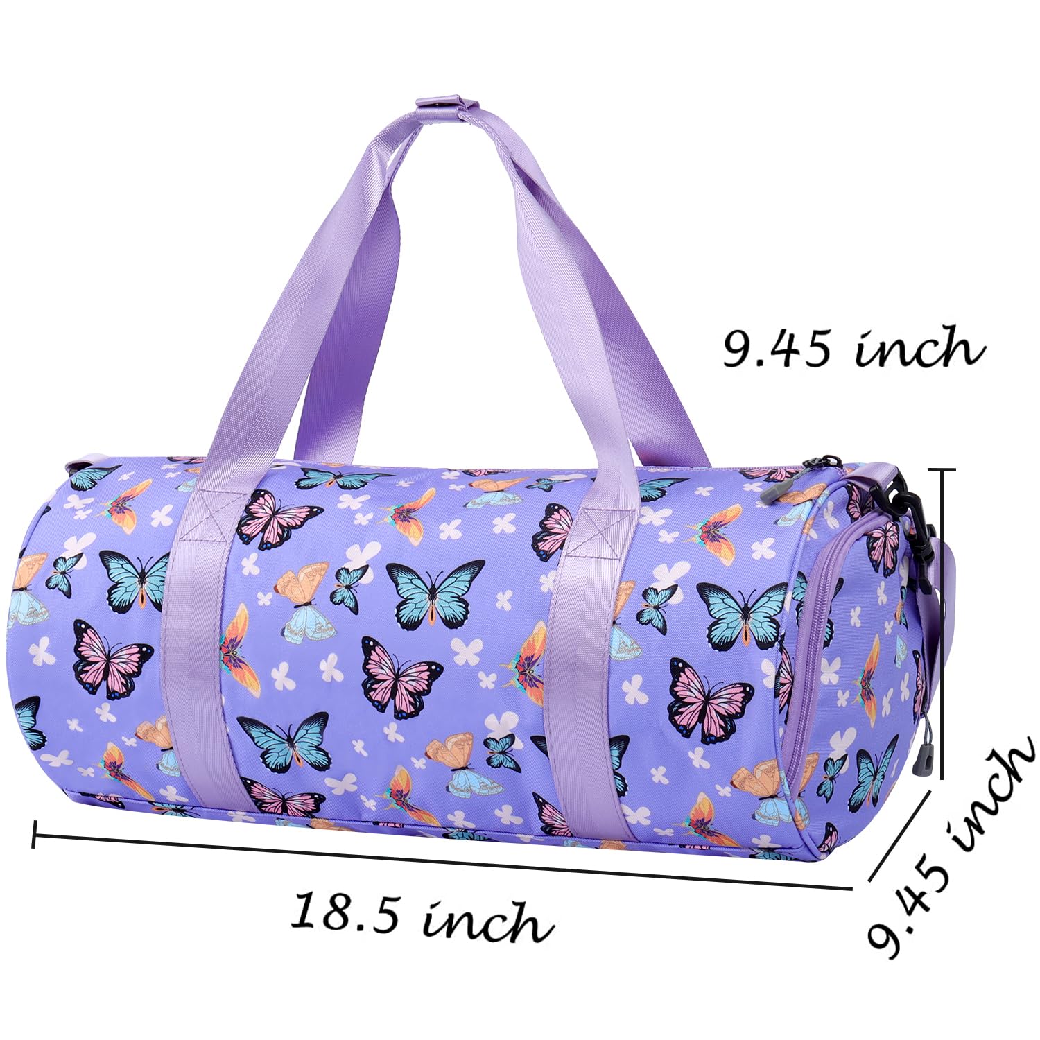 Butterfly Purple Duffle Bag