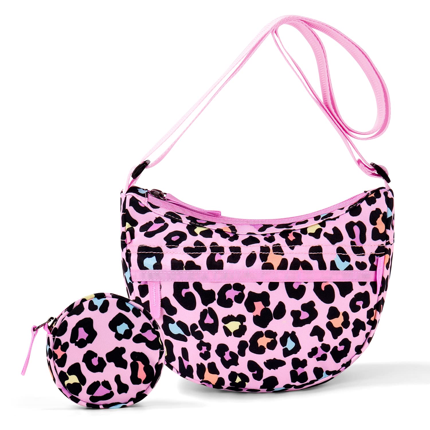 Leopard Pink Moon Crossbody Purse