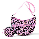 Leopard Pink Moon Crossbody Purse