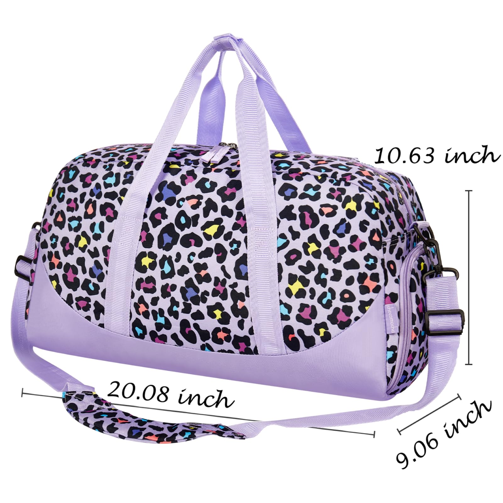 Leopard Purple Duffle Bag