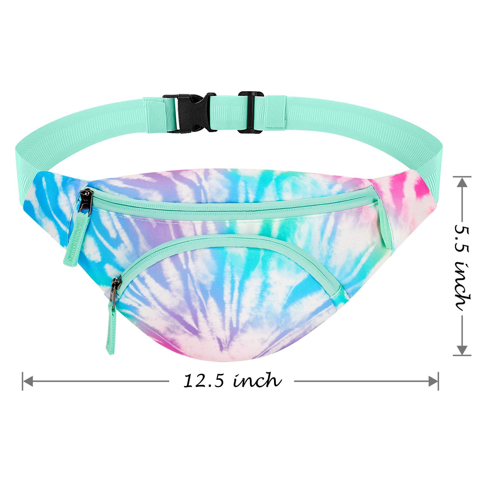 Tie Dye Gradient Teal Fanny Pack