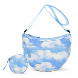 Galaxy Blue Moon Crossbody Purse