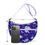 Sloth Purple Moon Crossbody Purse