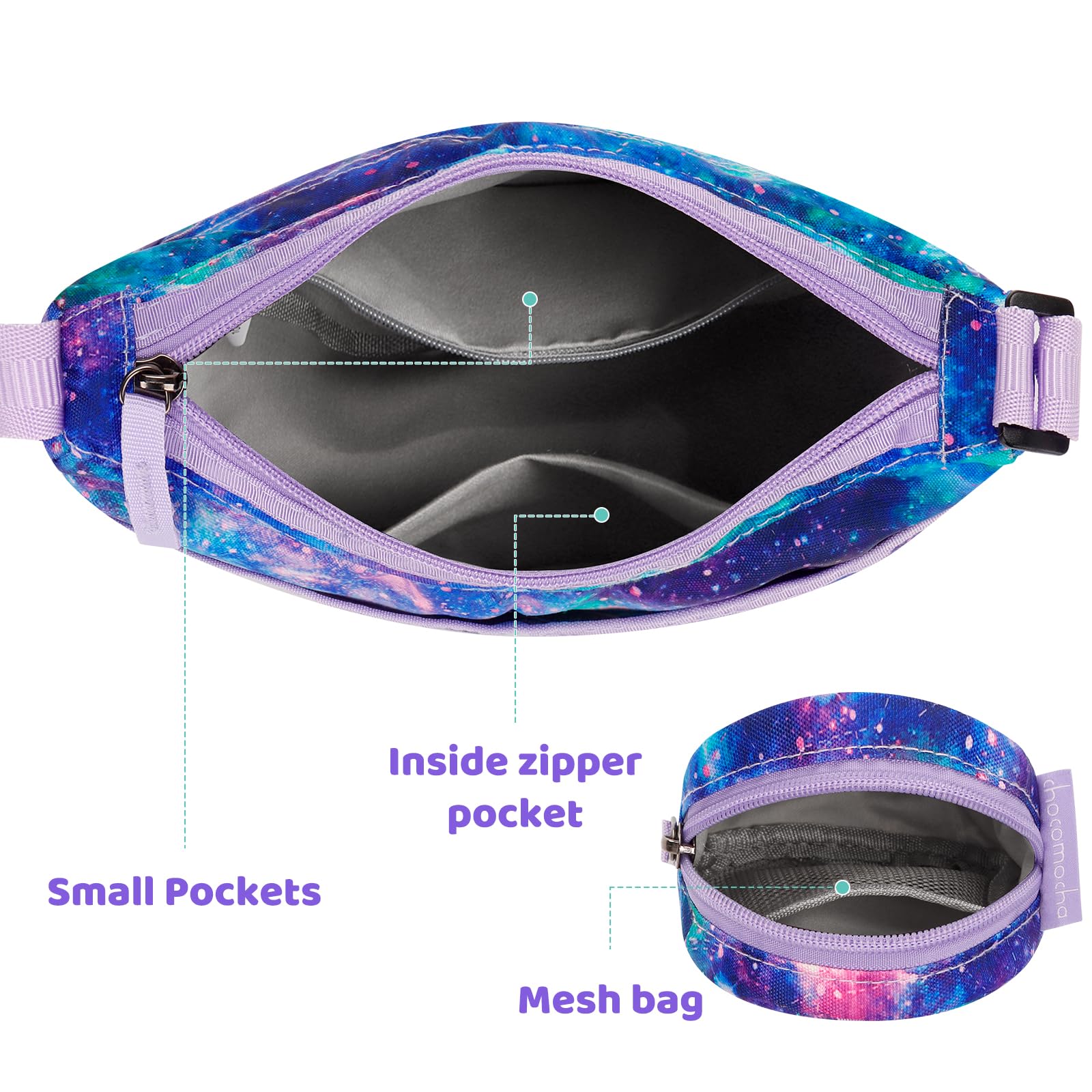 Galaxy Purple Moon Crossbody Purse