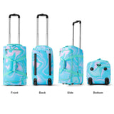 Laser Fluid Teal Rolling Duffle Bag