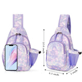 Tie Dye Purple Sling Crossbody Purse