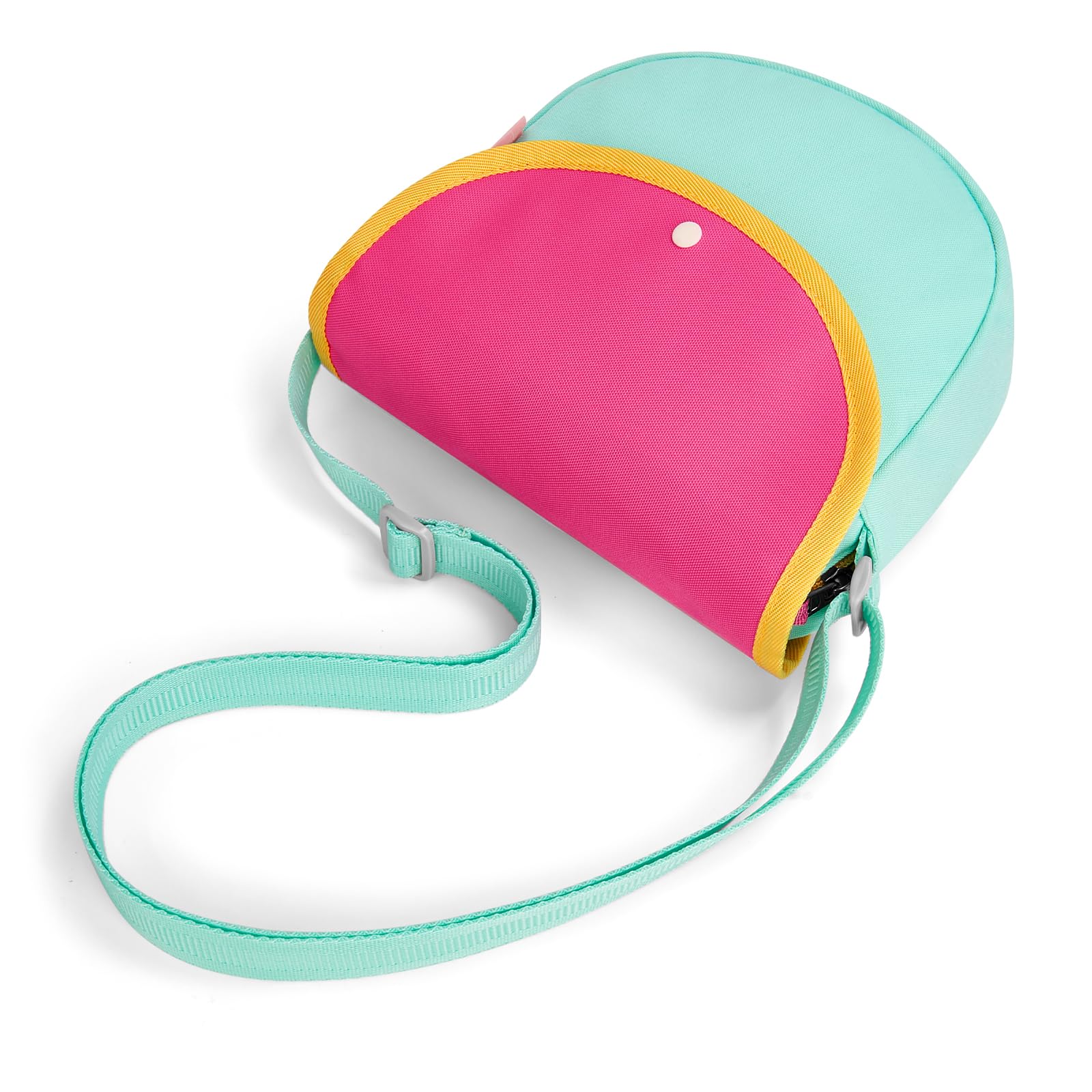 Pink & Green Saddle Crossbody Purse