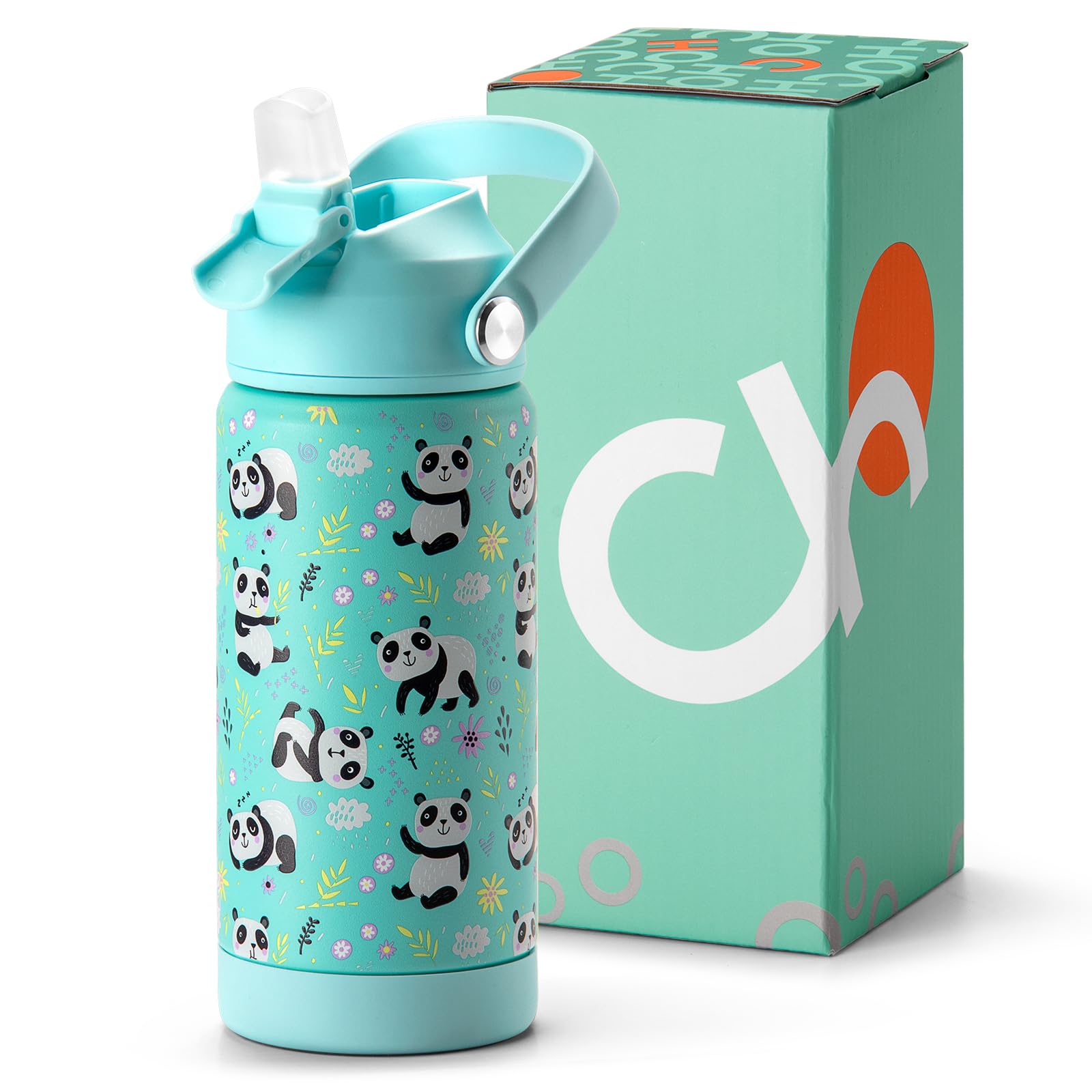 Panda Green Water Bottle 14Oz