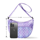 Mermaid Purple Moon Crossbody Purse