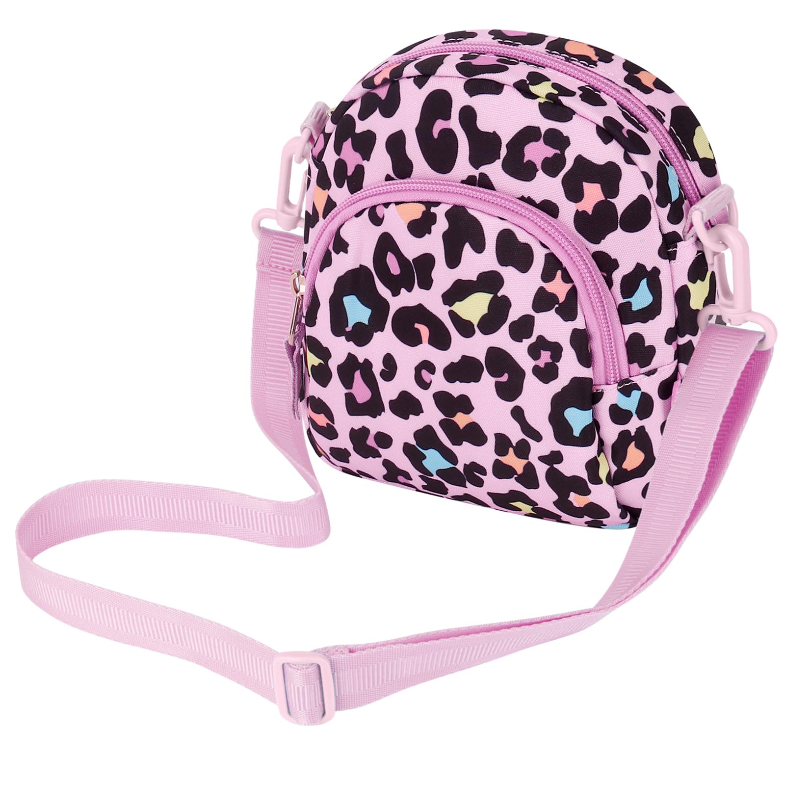 Leopard Pink Arch Crossbody Purse