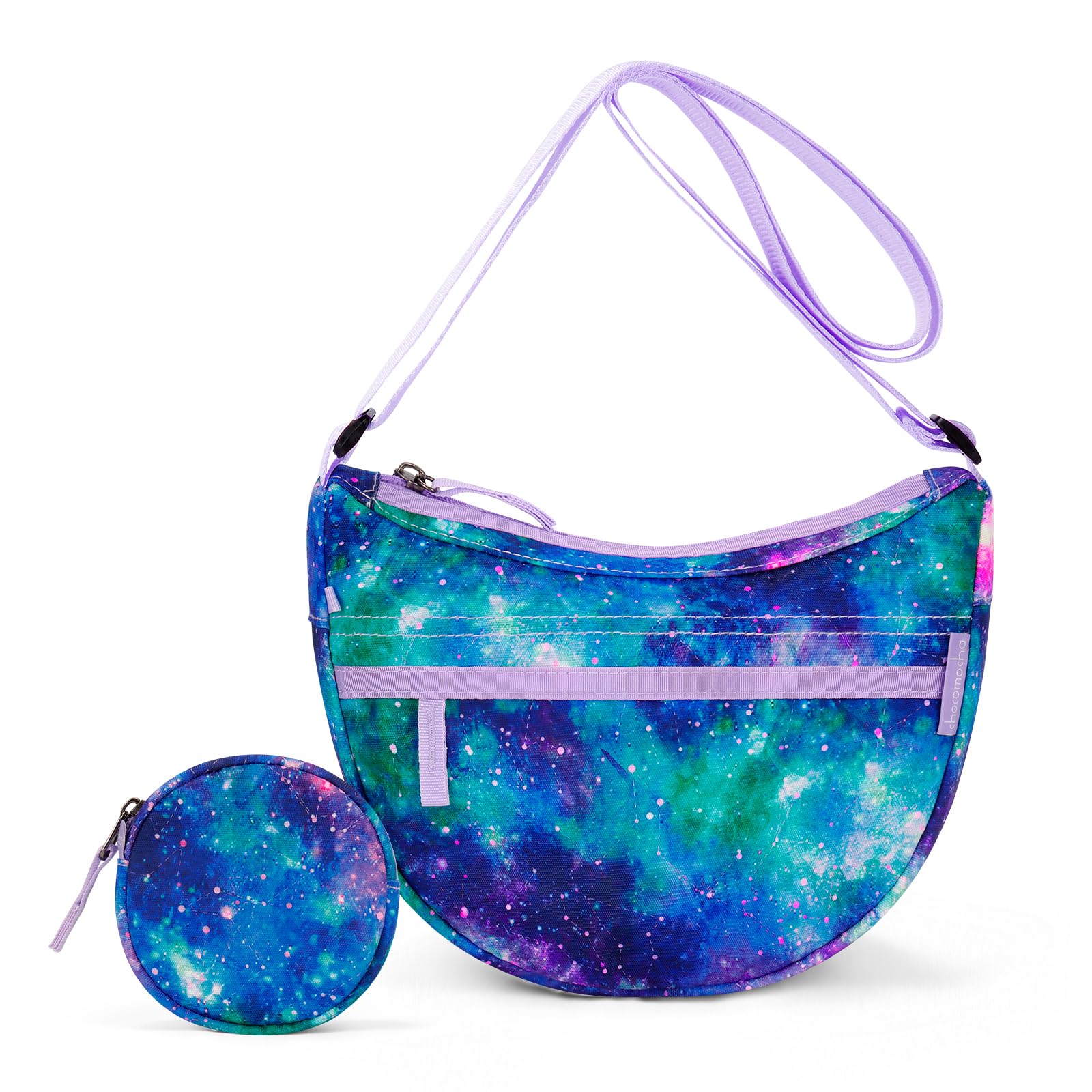 Galaxy Purple Moon Crossbody Purse