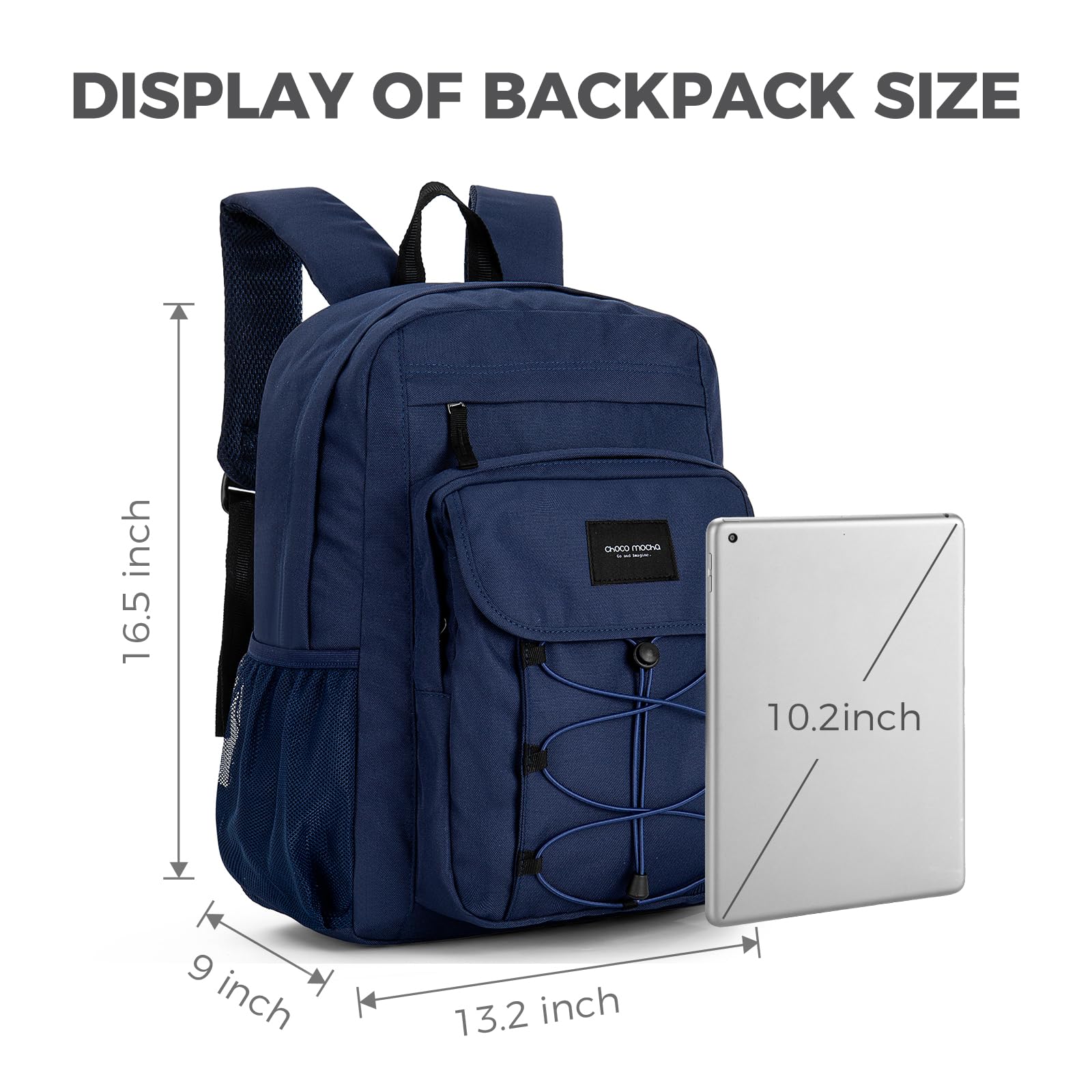 Solid Navy Blue Backpack