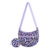 Leopard Purple Moon Crossbody Purse