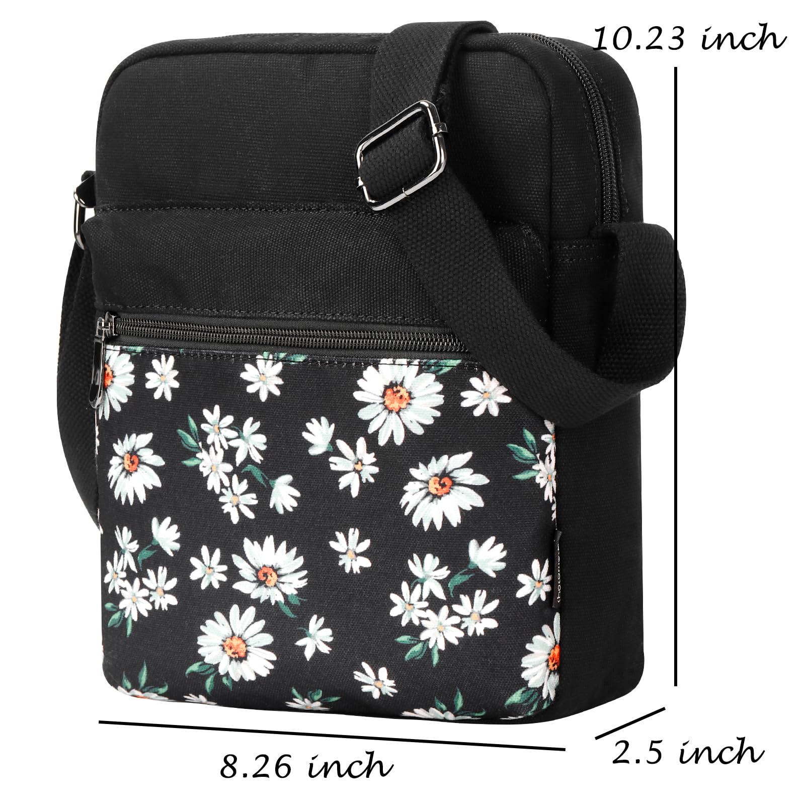 Daisy Black Crossbody Purse