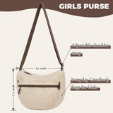 Cashmere Beige Moon Crossbody Purse