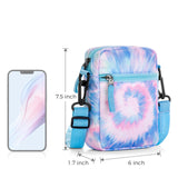 Tie Dye Swirl Blue Crossbody Purse Small